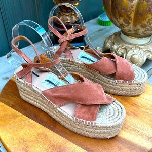 👡NWT Rag & Bone Hera Espadrille Wedge Suede Sandals Women's Shoe Size 7.…